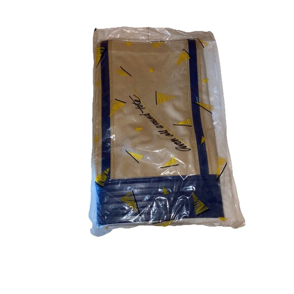 Vintage 1986 Avon All Around Tote Canvas Blue & Beige 16” X 13” SEALED! - Picture 1 of 5